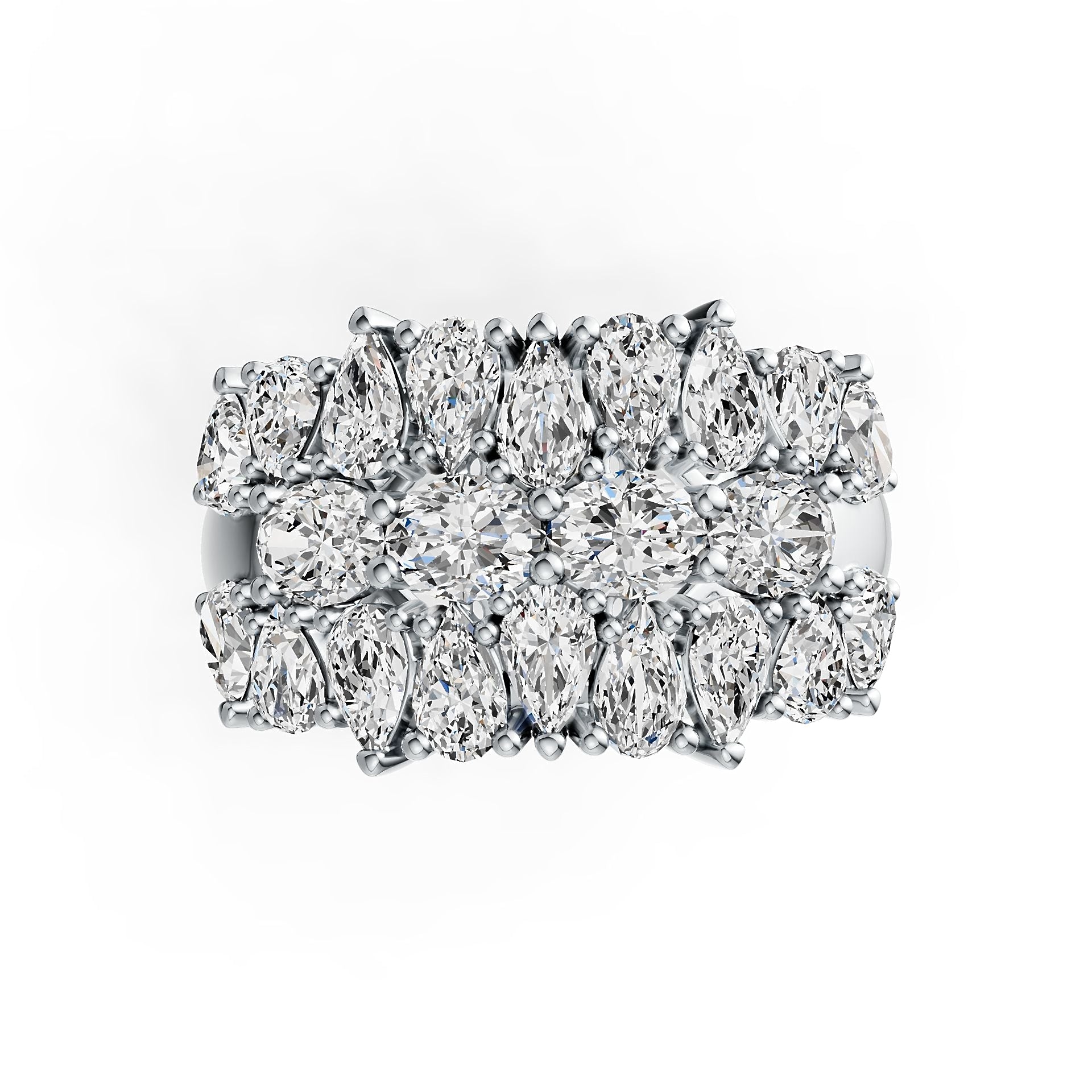 Sterling Silver Semi Mount Ring Setting Oval OV 5X4mm PE 5X3mm PE 4X3mm DHJ