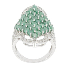 18K Gold Semi Mount Ring Setting Marquise MQ 5X2.5mm Diamond Accent DHJ