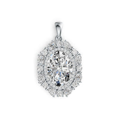 Sterling Silver Semi Mount Pendant Setting Oval OV 14X10mm DHJ