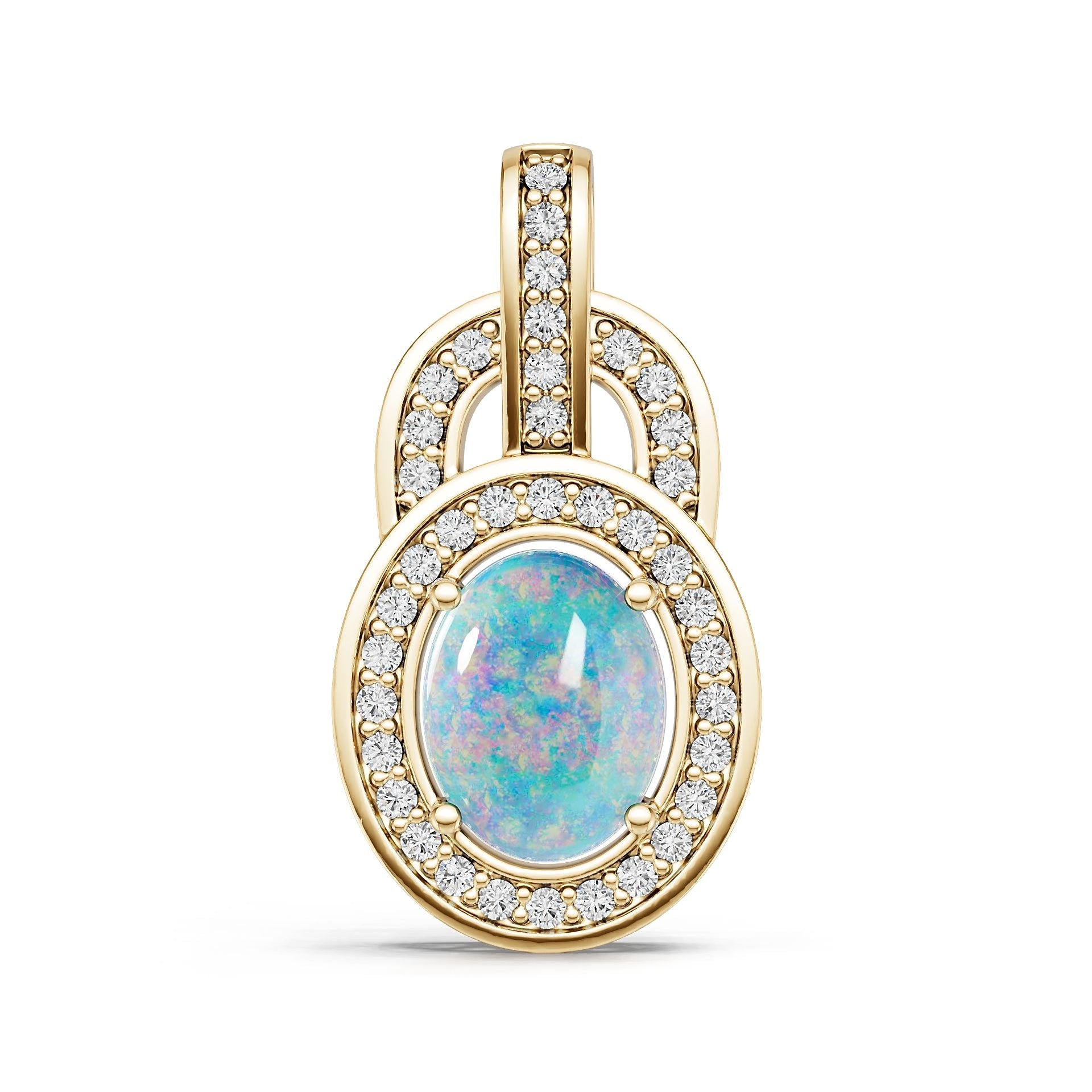 Sterling Silver Semi Mount Pendant Setting Oval OV 9X7mm White Topaz Accents Syzjewelry