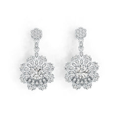 Sterling Silver Semi Mount Earrings Setting Round RD 6x6mm DHJ