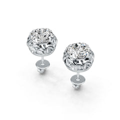 10K Gold Semi Mount Earrings Setting Round RD 6x6mm DHJ