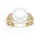 18K Gold Semi Mount Ring Setting Round Ro 11x11mm Diamond Accent Syz Jewelry