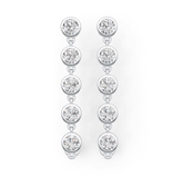 18K Gold Semi Mount Earrings Setting Round RD 5x5mm DHJ