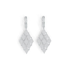 Platinum Semi Mount Earrings Setting Round RD 1.1mm Diamond Accent DHJ