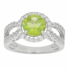 10K Gold Semi Mount Ring Setting RD 8x8mm Moissanite Accent DHJ