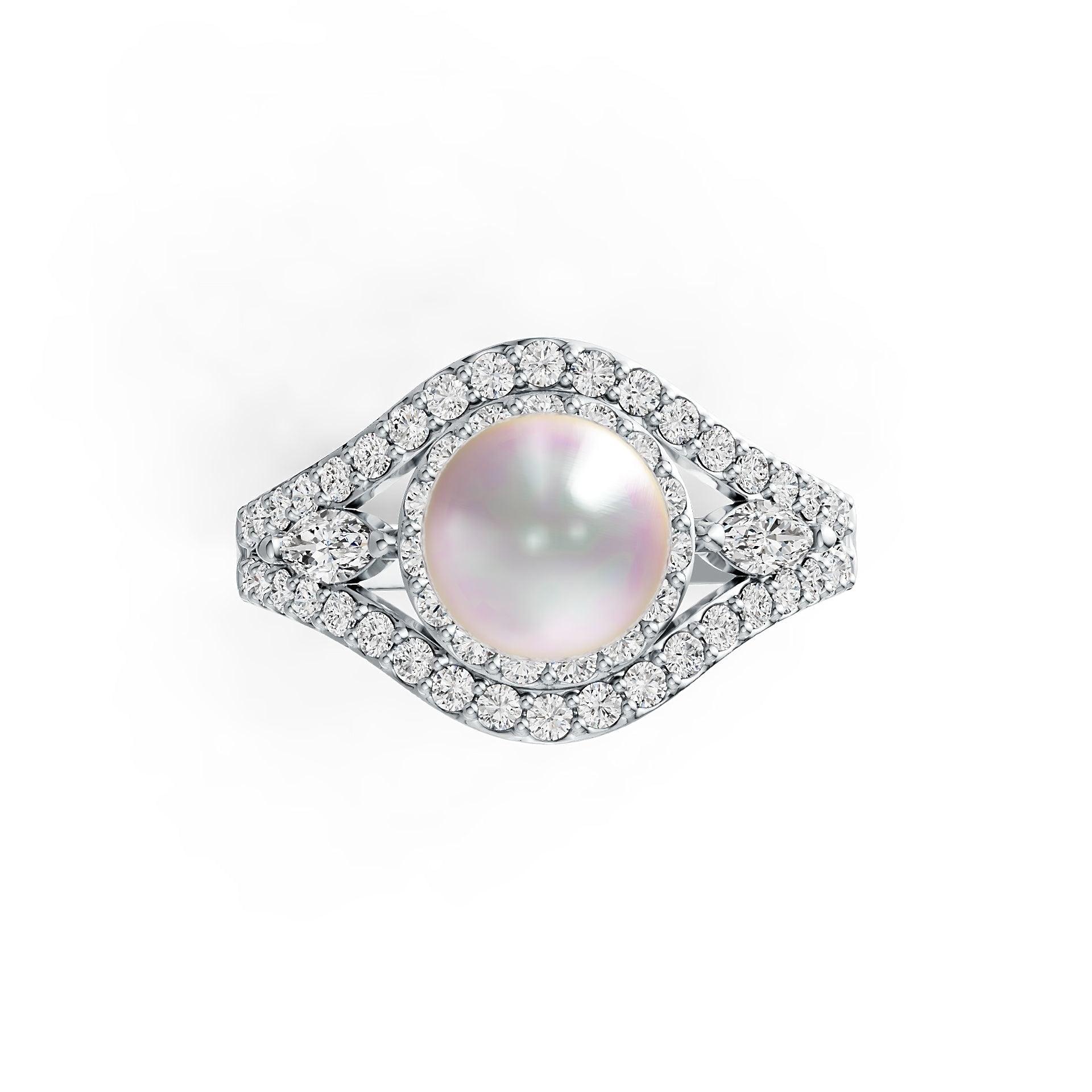 Sterling Silver Semi Mount Ring Setting Round RD 8.5mm DHJ