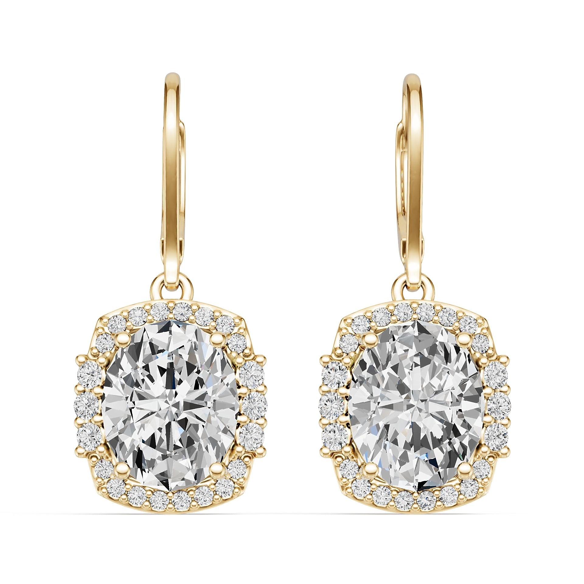Platinum Semi Mount Earrings Setting Round Ro 10x8mm Diamond Accent Syz Jewelry