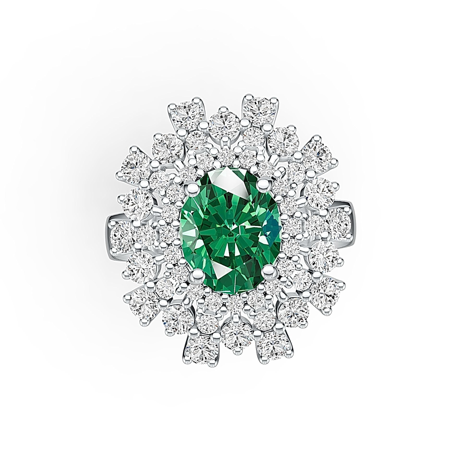 Sterling Silver Semi Mount Ring Setting Oval OV 10X8mm DHJ