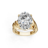 10K Gold Semi Mount Ring Setting Oval OV 15X11mm Syzjewelry