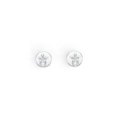 Sterling Silver Star Stud Earrings with White Topaz or Moissanite Syzjewelry