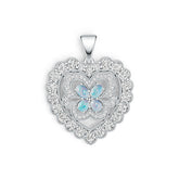 18K Gold Semi Mount Pendant Setting Oval OV 5x5mm OV 4x4mm Cabochon Diamond Accent DHJ