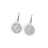 Sterling Silver Semi Mount Earrings Setting Round RD 8X8mm MQ 6X3mm DHJ