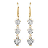 18K Gold Semi Mount Earrings Setting Heart He 6x6mm Diamond Accent Syz Jewelry