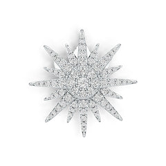 Sterling Silver Semi Mount Pendant Setting Round RD 2.8mm Starburst Pendant DHJ