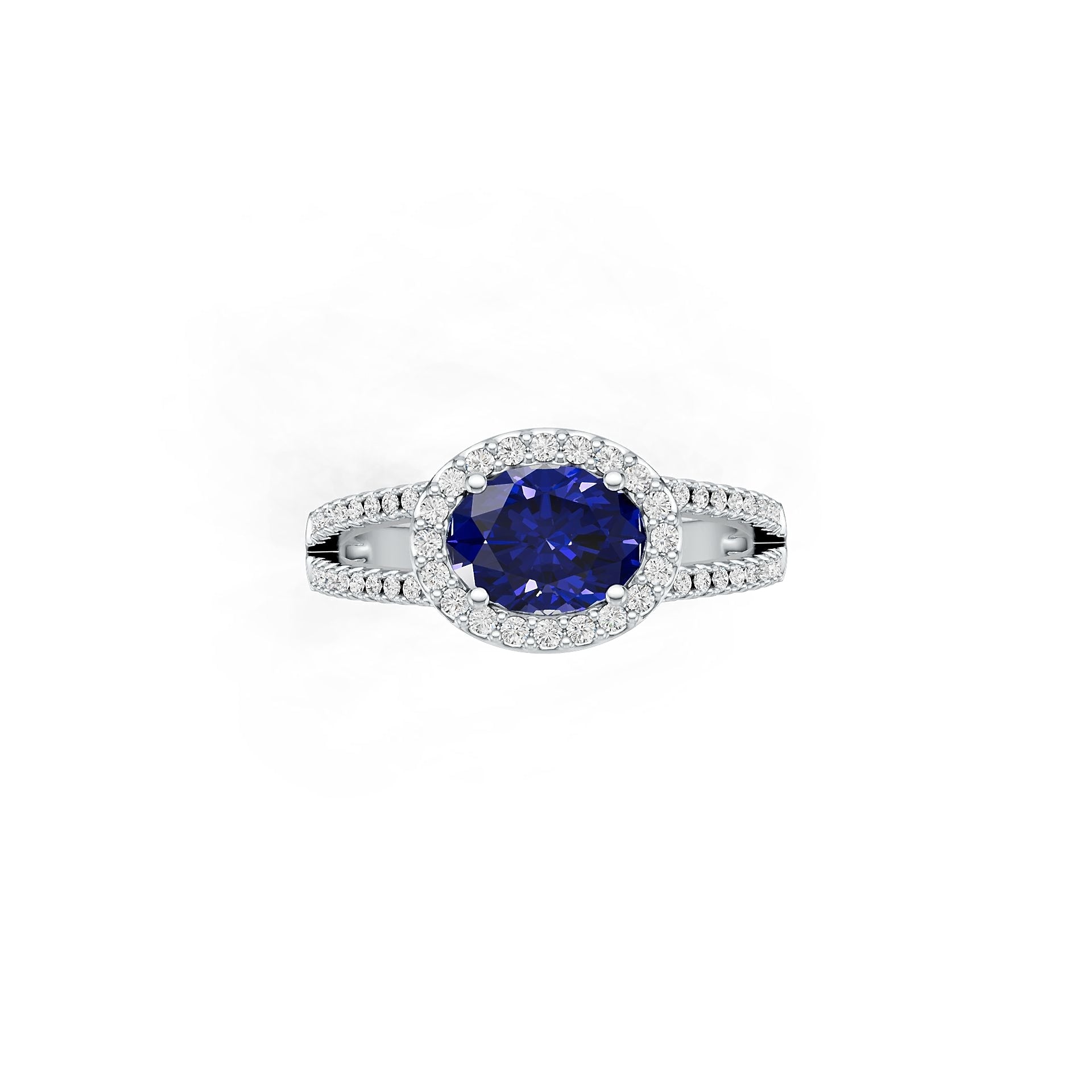 18K Yellow Gold Semi Mount Ring Setting Oval Ov 8x6mm Diamond Accent Syzjewelry
