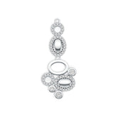 10K Gold Pendant Round Oval Shape Cluster Theme with or Moissanite Moissanite Accent DHJ