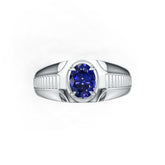 Men's Sterling Silver Semi Mount Ring Setting Oval OV 8X6mm DHJ