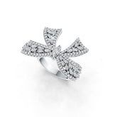 18K Gold Semi Mount Ring Setting Marquise MQ 6X3mm Ribbon Bow Theme Diamond Accent DHJ