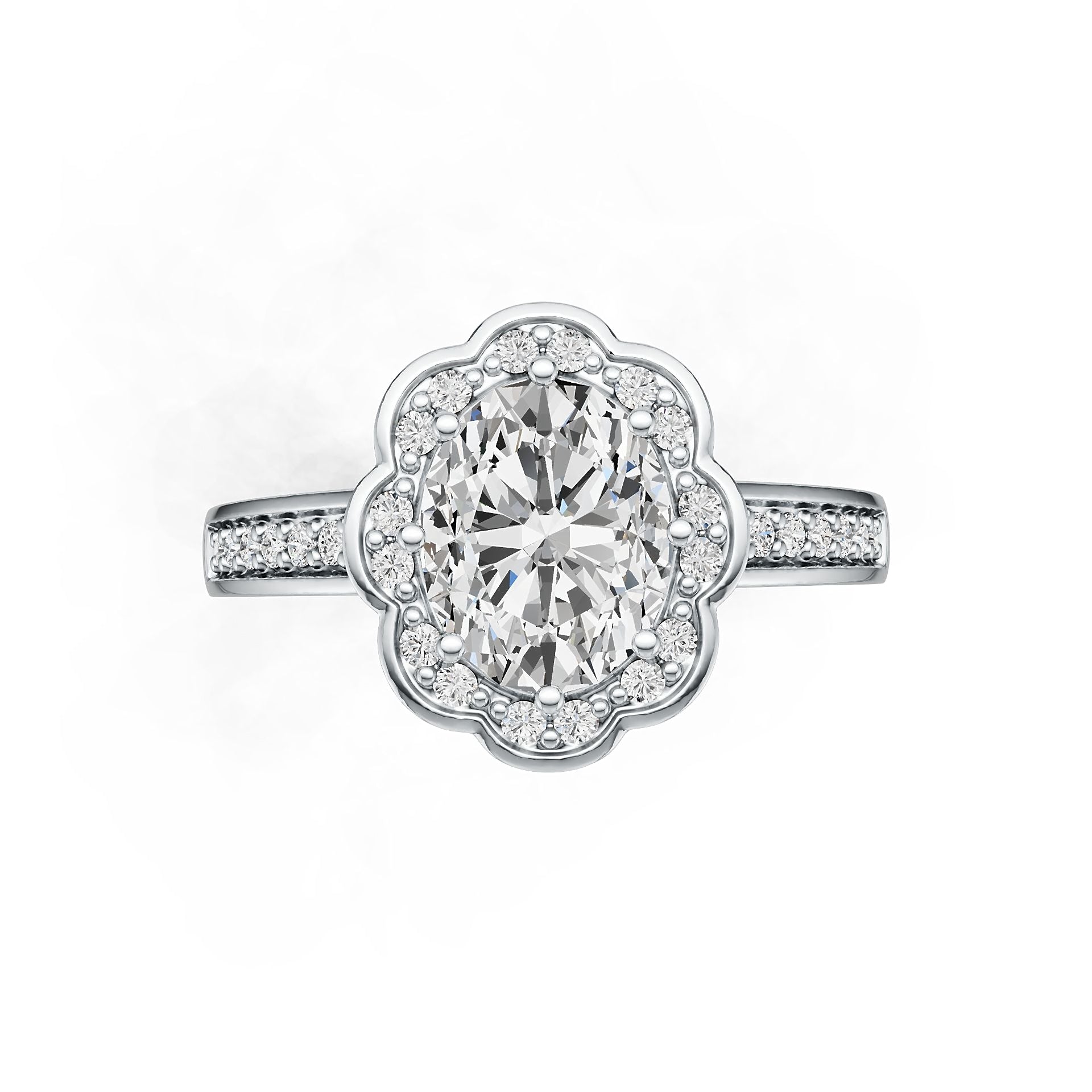 Sterling Silver Semi Mount Ring Setting Oval OV 10X8mm DHJ