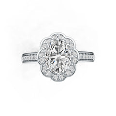 Sterling Silver Semi Mount Ring Setting Oval OV 10X8mm DHJ