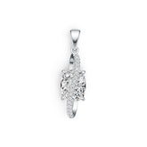 Sterling Silver Semi Mount Pendant Setting Cushion CU 10X8mm DHJ