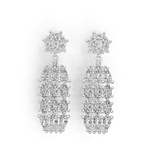 Boucles d'oreilles semi-montées en argent sterling serti ovale OV 5X3mm