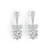 Sterling Silver Semi Mount Earrings Setting Round RD 7x7mm DHJ