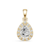 Sterling Silver Semi Mount Pendant Setting Pear PE 8x6mm DHJ