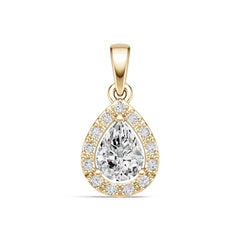 Sterling Silver Semi Mount Pendant Setting Pear PE 8x6mm DHJ