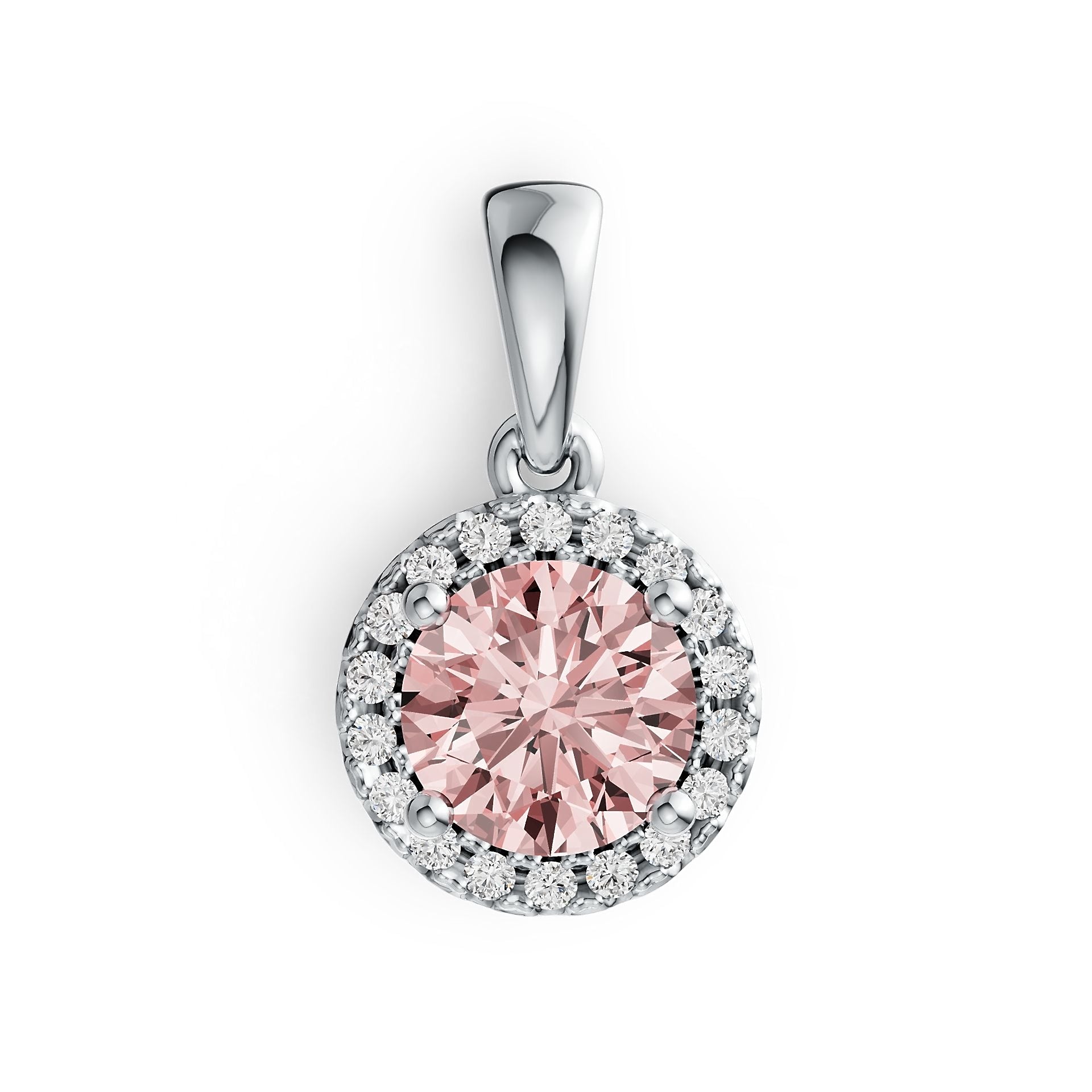 Sterling Silver Semi Mount Pendant Setting Round RD 6X6mm Halo Syzjewelry