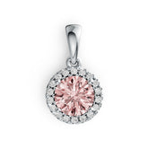 Sterling Silver Semi Mount Pendant Setting Round RD 6X6mm Halo Syzjewelry