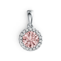 Sterling Silver Semi Mount Pendant Setting Round RD 6X6mm Halo Syzjewelry