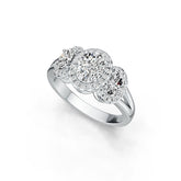 14K Gold Semi Mount Ring Setting Oval OV 8X6mm OV 6X4mm Diamond Accent DHJ