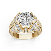 Platinum Semi Mount Ring Setting Round Ro 2x2mm Diamond Accent Syz Jewelry