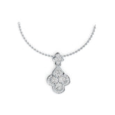 Sterling Silver Semi Mount Pendant Setting Round RD 4x4mm DHJ