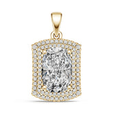 Platinum Semi Mount Pendant Setting Cushion Cu 5x8mm Diamond Accent Syz Jewelry