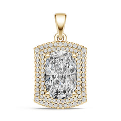 Platinum Semi Mount Pendant Setting Cushion Cu 5x8mm Diamond Accent Syz Jewelry