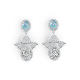 Sterling Silver Semi Mount Earrings Setting Oval OV 10X8mm DHJ