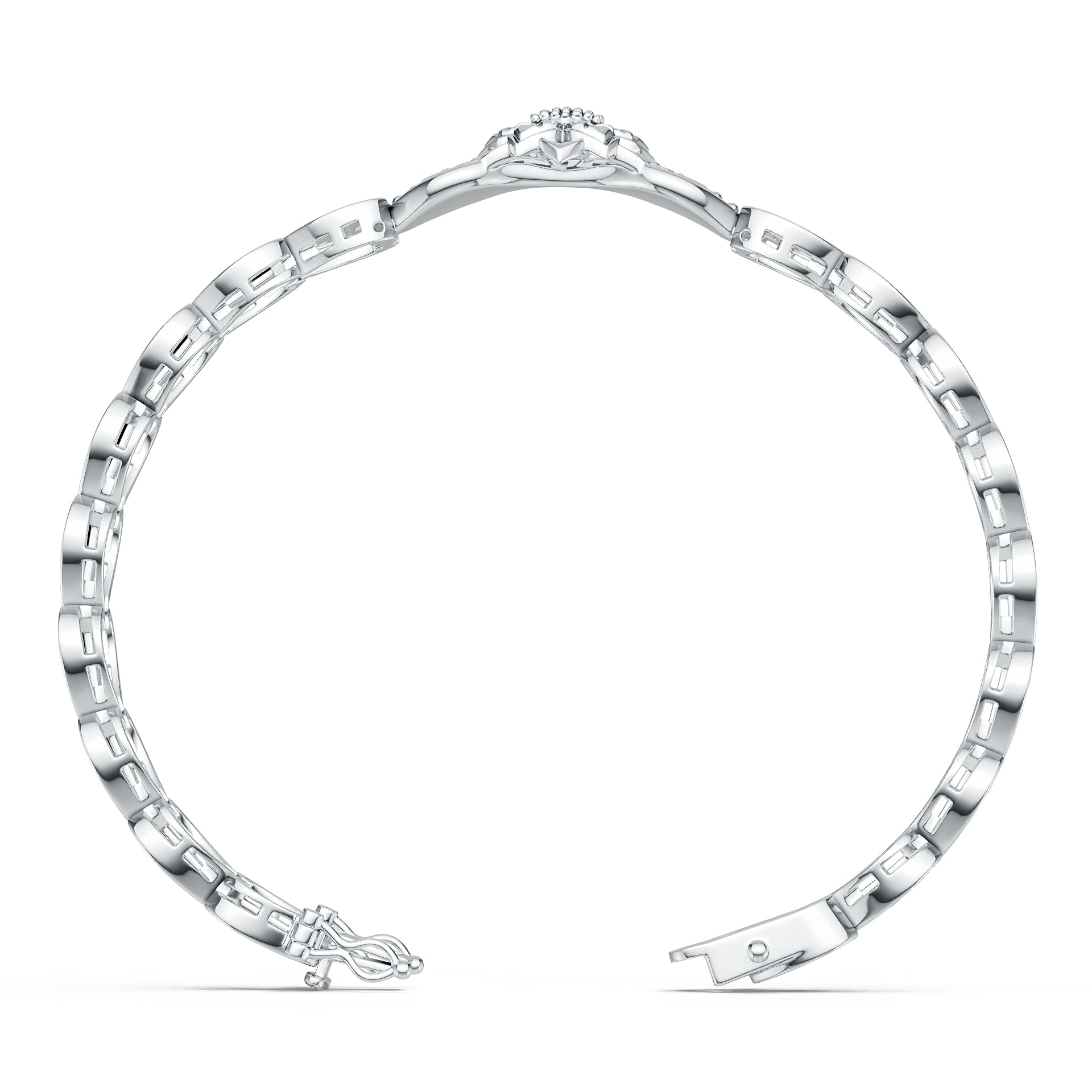 18K Gold Semi Mount Bracelet Setting Round Ro 6x6mm Syz Jewelry