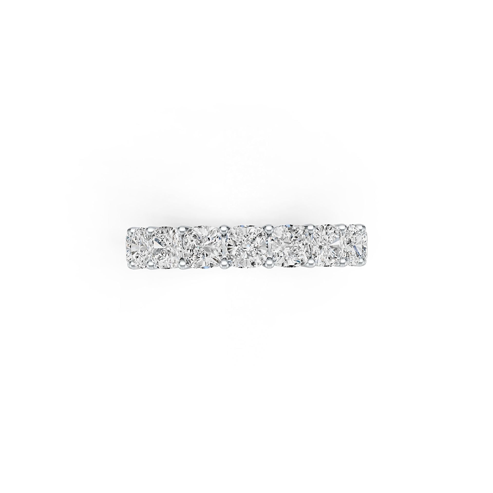Sterling Silver Semi Mount Ring Setting Cushion CU 4X4mm 17-Stones DHJ