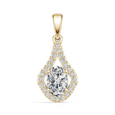 10K Gold Semi Mount Pendant Setting Oval Ov 5x5mm Moissanite Accent Syz Jewelry