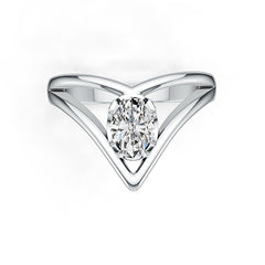 Sterling Silver Semi Mount Ring Setting Oval OV 7x5mm Syzjewelry