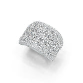 14K Gold Semi Mount Ring Setting Oval OV 4X3mm with White Topaz Diamond Accent DHJ