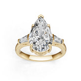 Platinum Semi Mount Ring Setting Pear Pe 16x10mm Diamond Accent Syz Jewelry