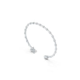 18K Gold Bracelet with White Topaz or Moissanite Diamond Accent DHJ
