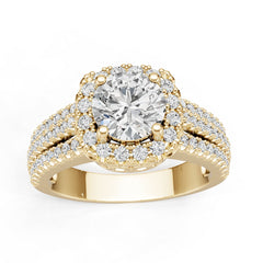14K Gold Semi Mount Ring Setting Round Ro 6x6mm Syz Jewelry