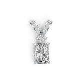 Sterling Silver Semi Mount Pendant Setting Emerald OCT 7X5mm DHJ