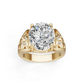 10K Gold Semi Mount Ring Setting Oval OV 12X10mm Syzjewelry