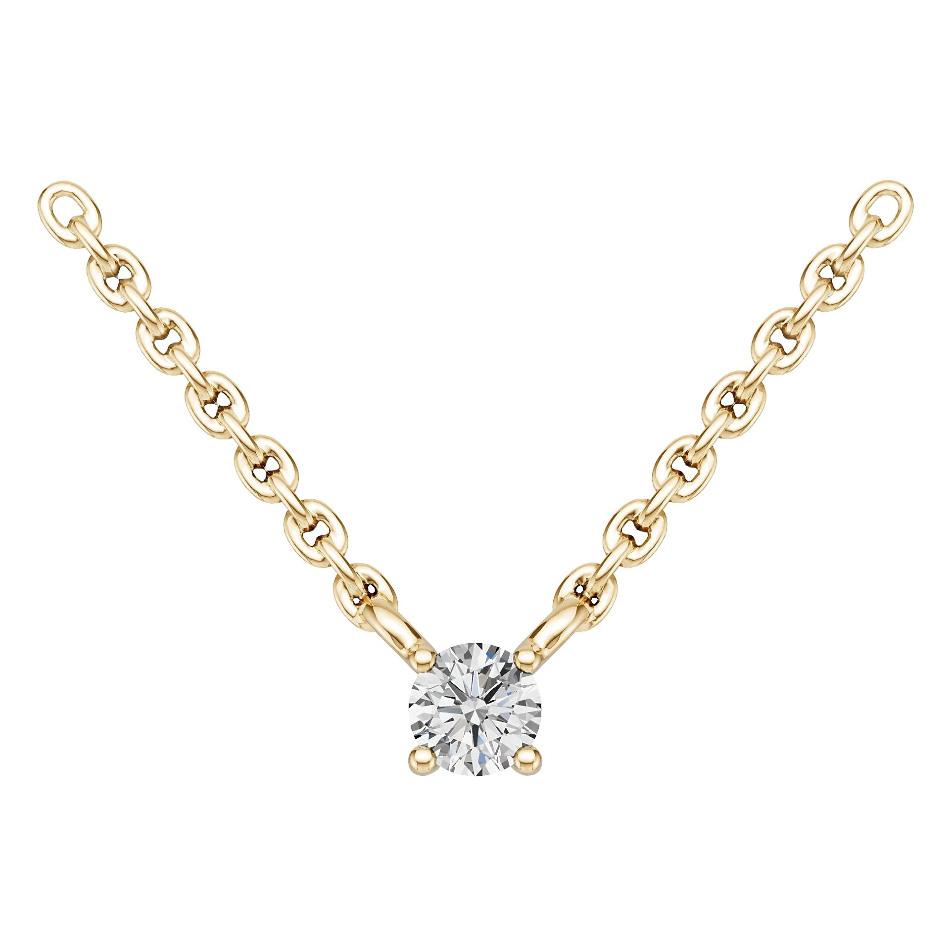 14K Gold Semi Mount Necklace Setting Round Ro 6x6mm Syz Jewelry